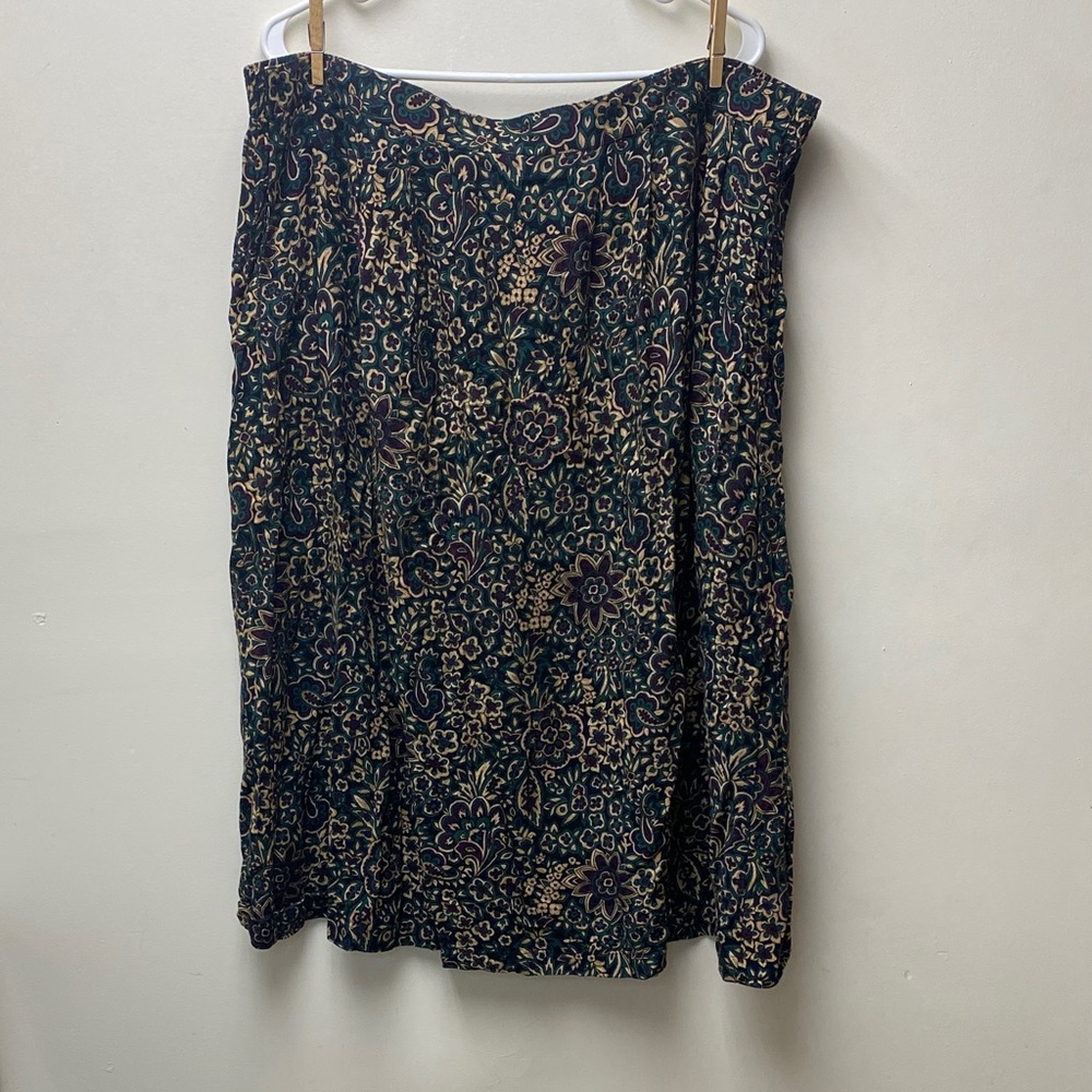 Sag Harbor Multicolor Floral Midi Skirt